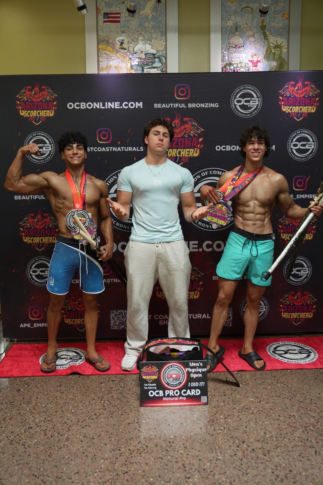 Gabe with two Peak Natty competitors on the podium